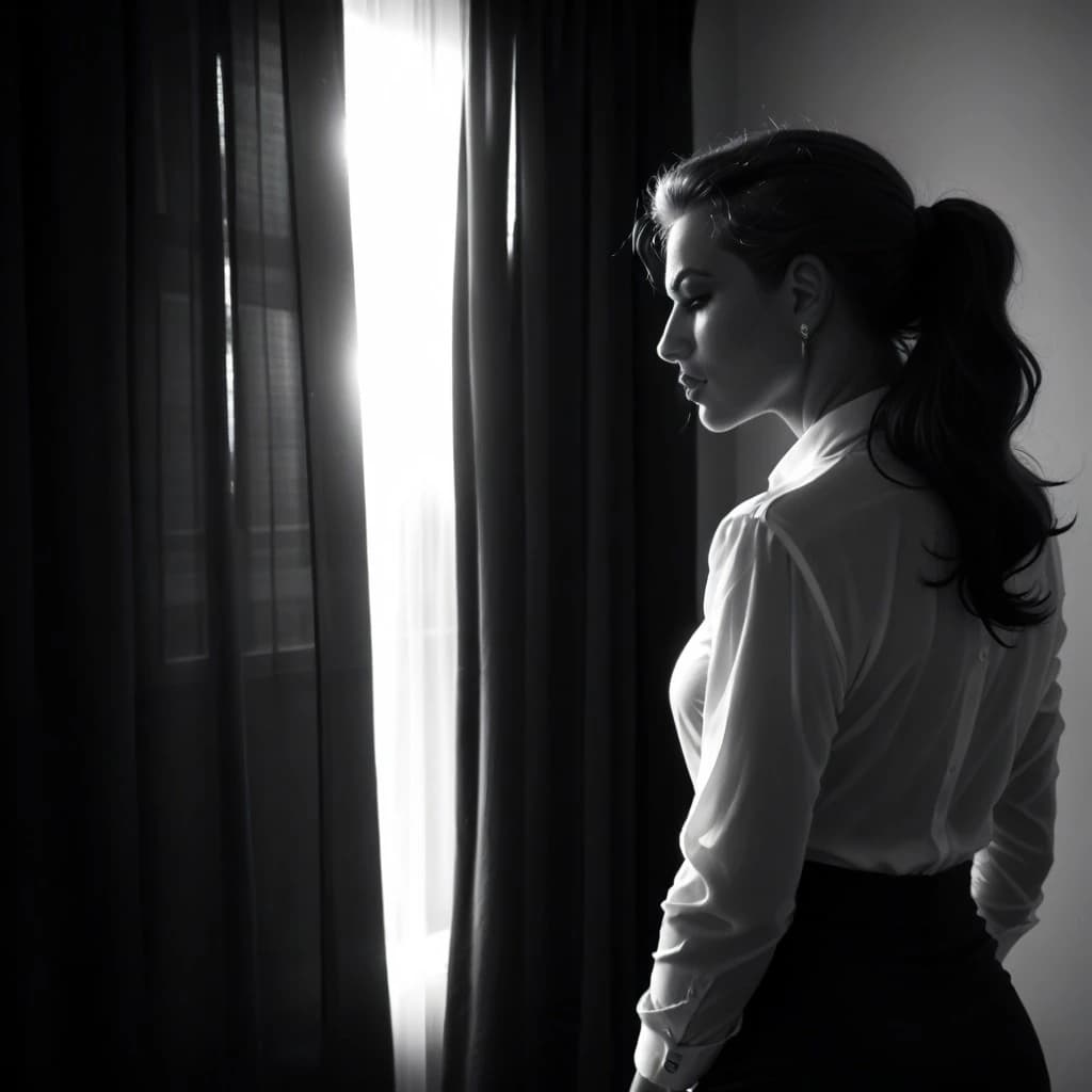 AI generated artistic silhouette boudoir example