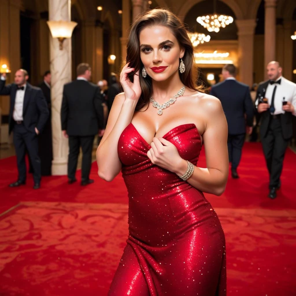 AI generated red carpet glamour example
