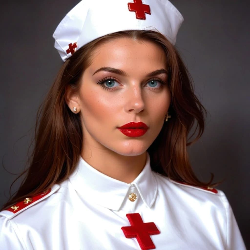 AI generated vintage nurse pin-up example