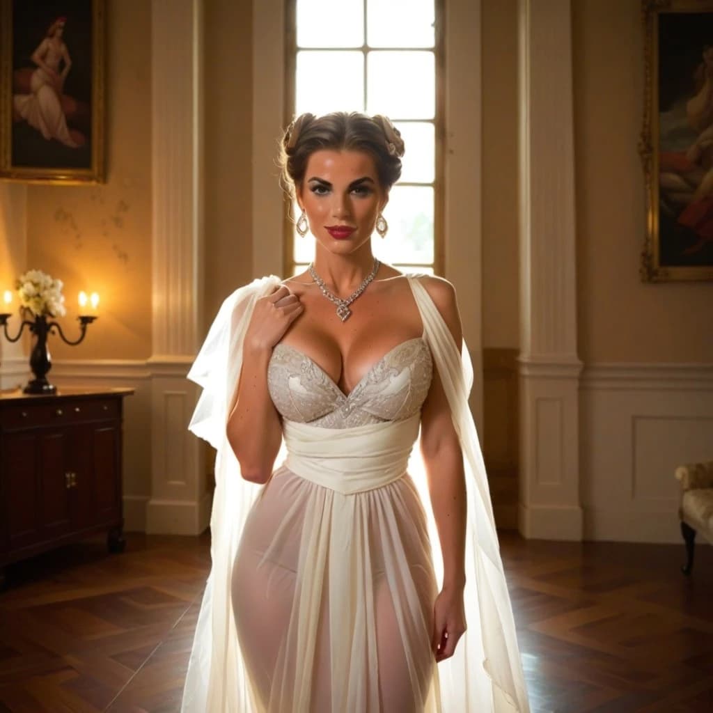 AI generated Vargas-style pin-up example