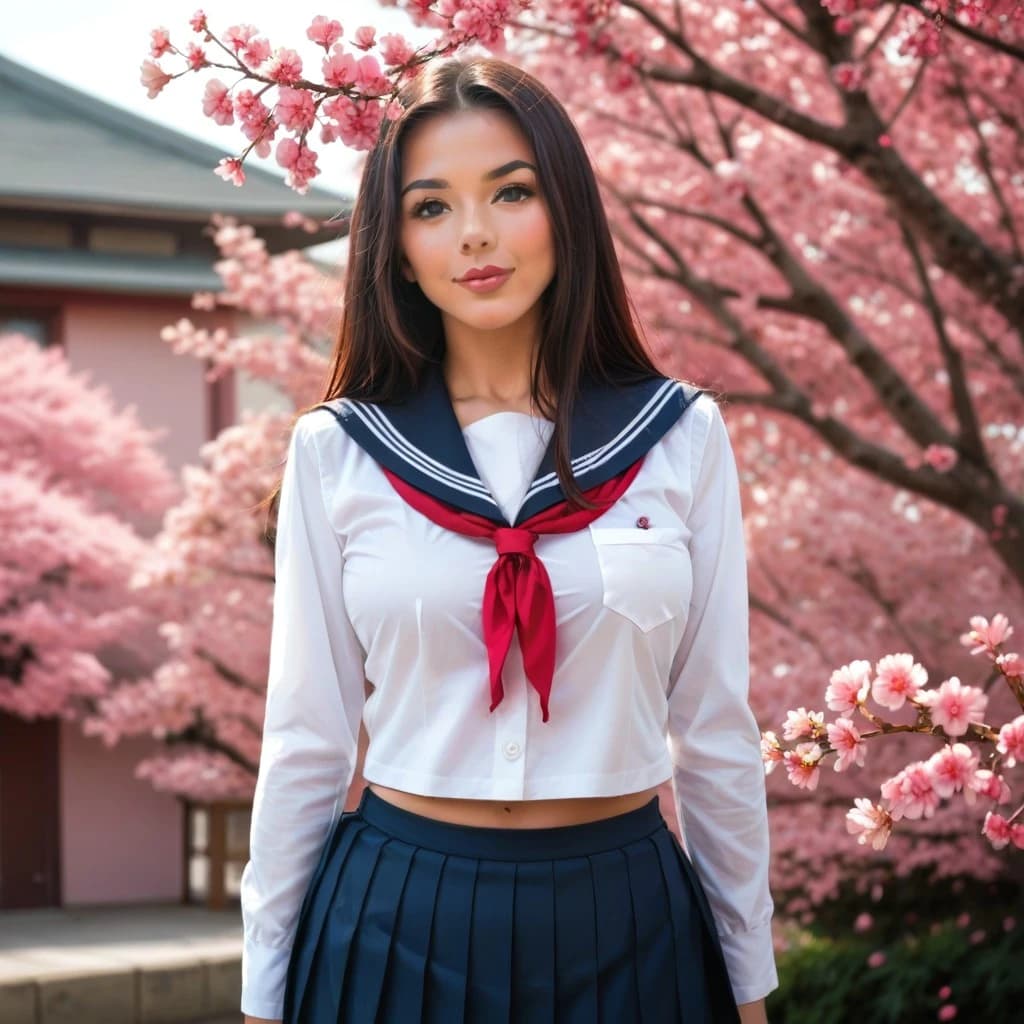 AI generated Japanese sailor uniform example